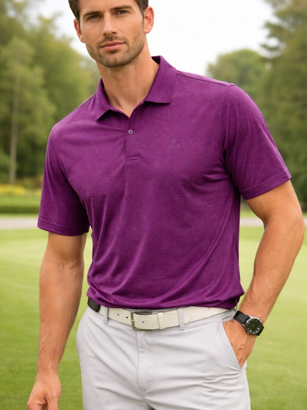 Ariat AriatTek Polo XXL Purple Golf Performance Shirt Moisture Wicking